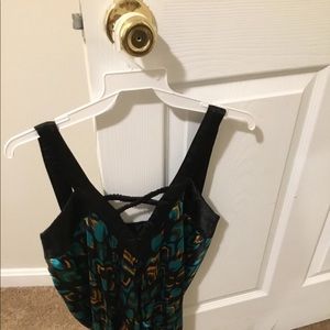 Peacock printed multi wear top/tunic
